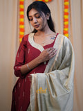 Raw Silk Party Wear Kurti Set with Dupatta