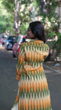 Yellow Ikat Wrap Kurti