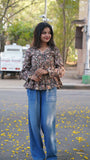 Kalamkari Bloom Short Kurti