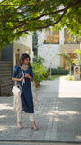 Butter Silk Ayesha Navy Set