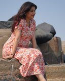 Floral Slub Cotton Maxi Dress 🌸