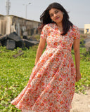 Floral Slub Cotton Maxi Dress 🌸