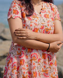 Floral Slub Cotton Maxi Dress 🌸