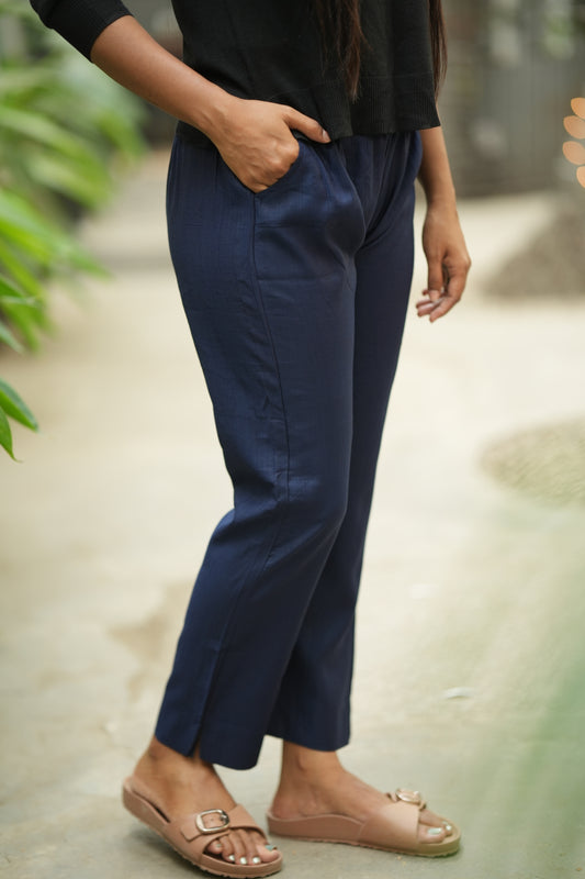 Midnight Grace Navy Straight Pant