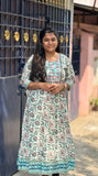 Mint Blossom Umbrella Kurti
