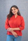 Aarohi Scarlet Short Top