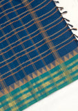 Neelamayil Charithra Chettinad Cotton Saree