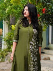 Madhina green embroided
