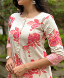 Madhina white with orange