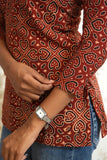 Ziva Rose Ajrakh Hand Block Short Top