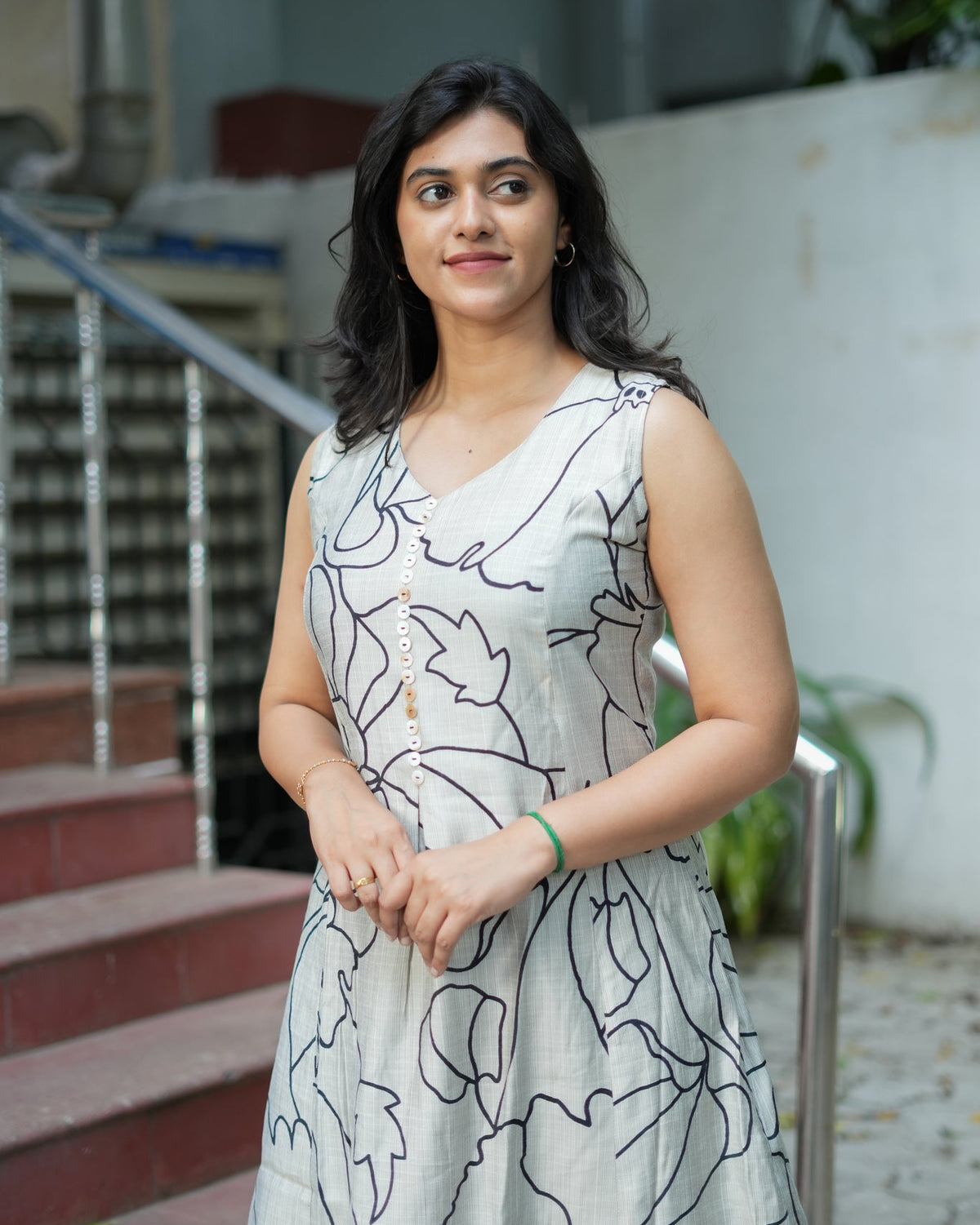 Madhina Ivory Print  Kurti