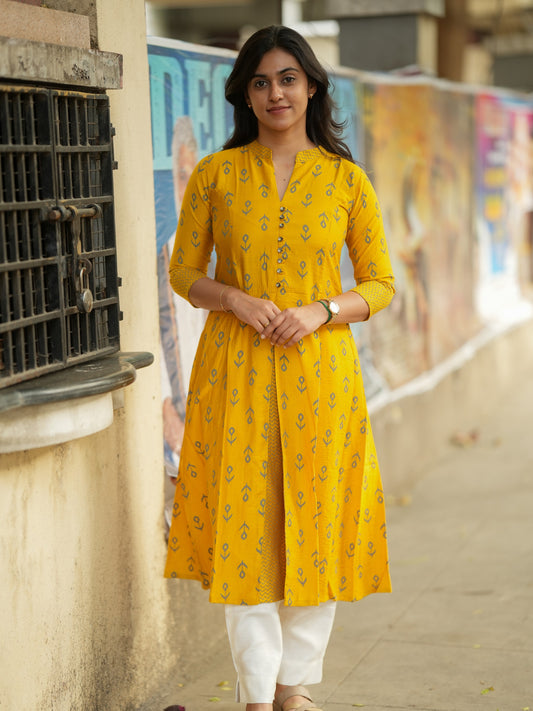 Utsavi Yellow Kurti
