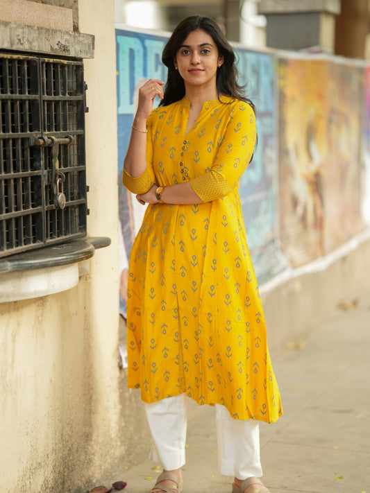 Utsavi Yellow Kurti