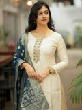 Ivory Neelam Banarasi Silk Salwar
