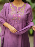 Saanvi Orchid Charm Kurti