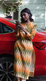 Yellow Ikat Wrap Kurti