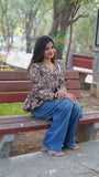 Kalamkari Bloom Short Kurti