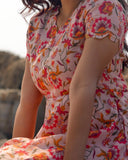 Floral Slub Cotton Maxi Dress 🌸