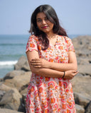 Floral Slub Cotton Maxi Dress 🌸