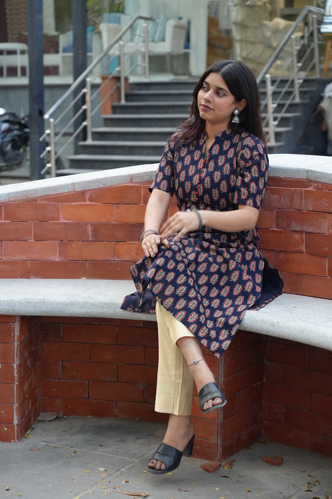 Ajrakh Cotton Kurti – Classic