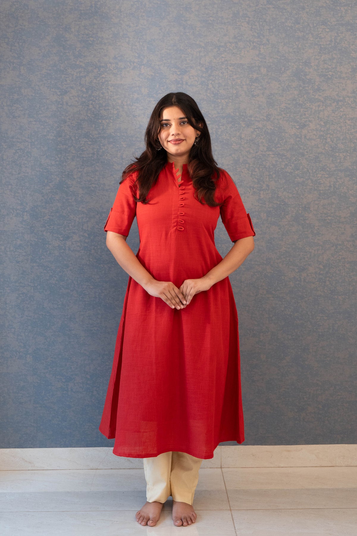 Aadhya Scarlet A-Line Kurti