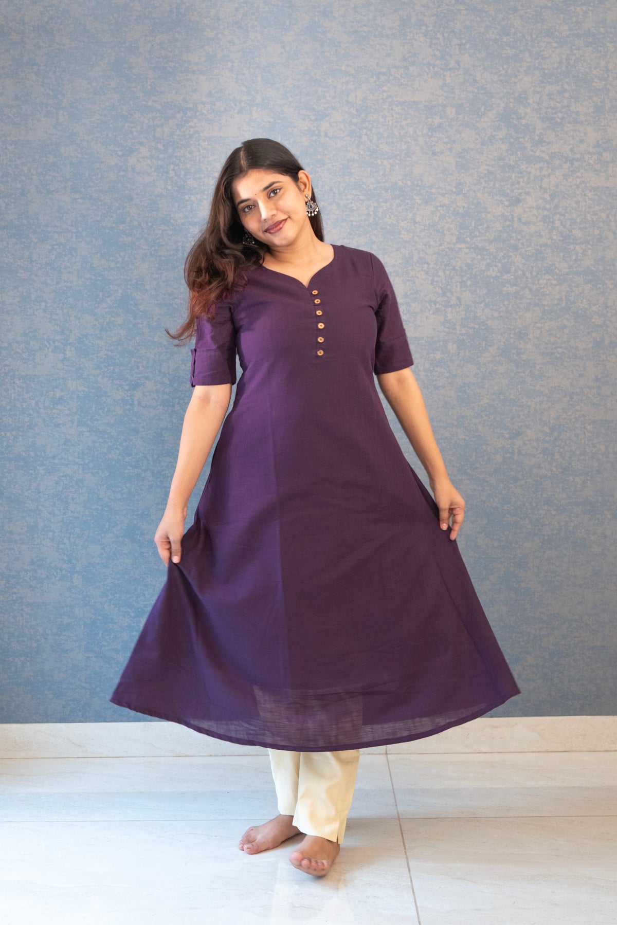 Amethyst Flow A-Line Kurti