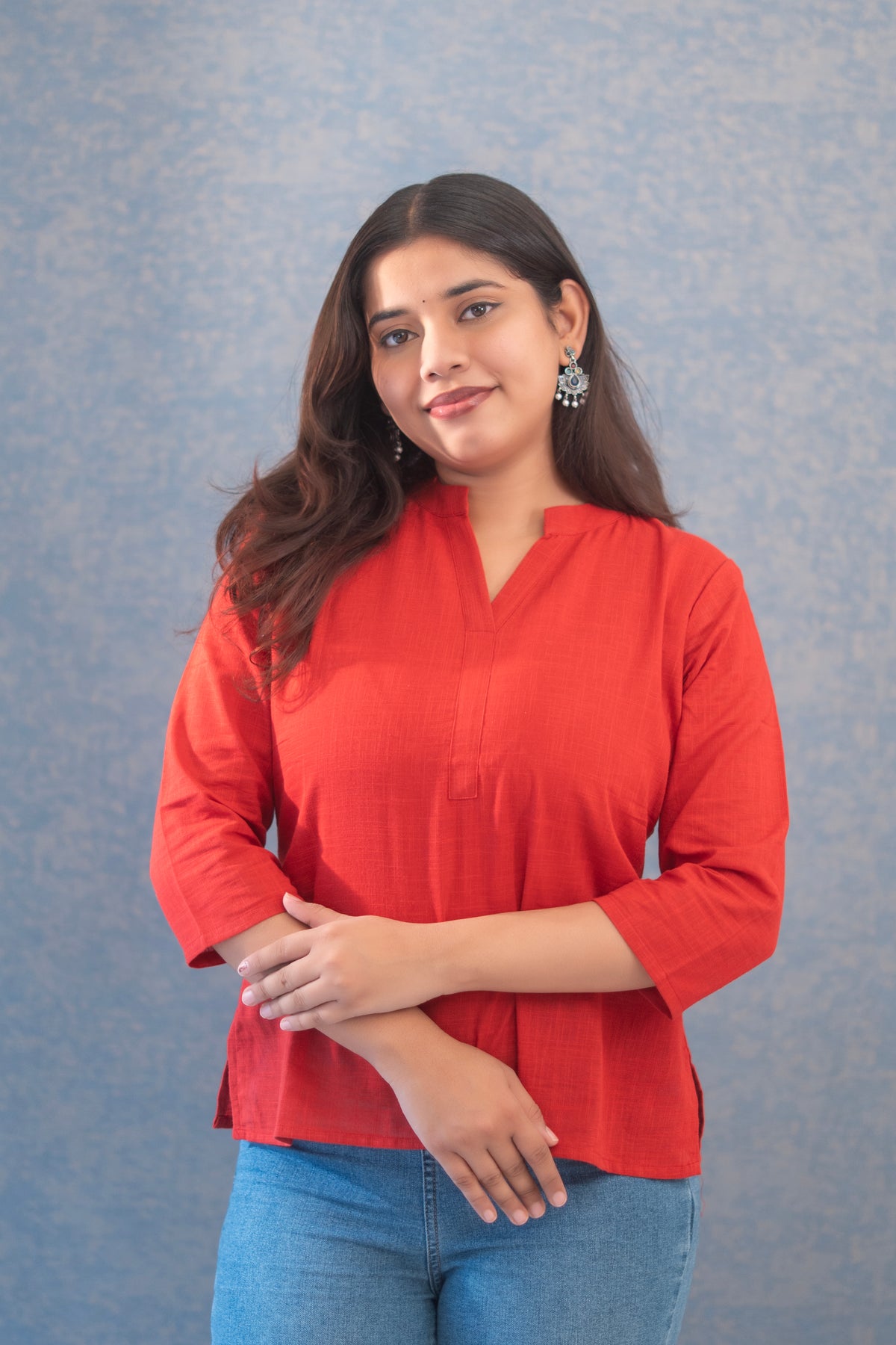 Aarohi Scarlet  Short Top