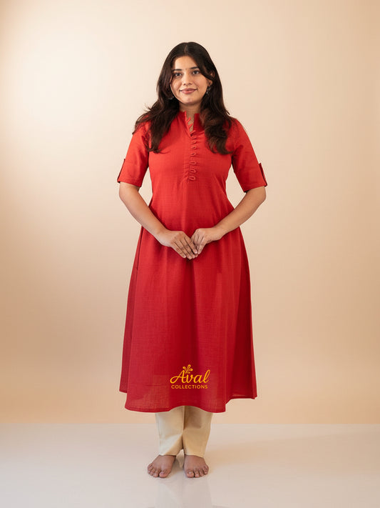 Aadhya Scarlet A-Line Kurti