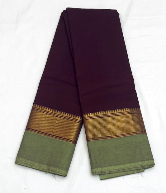 Maroon Elakkiya Chettinad Cotton Saree
