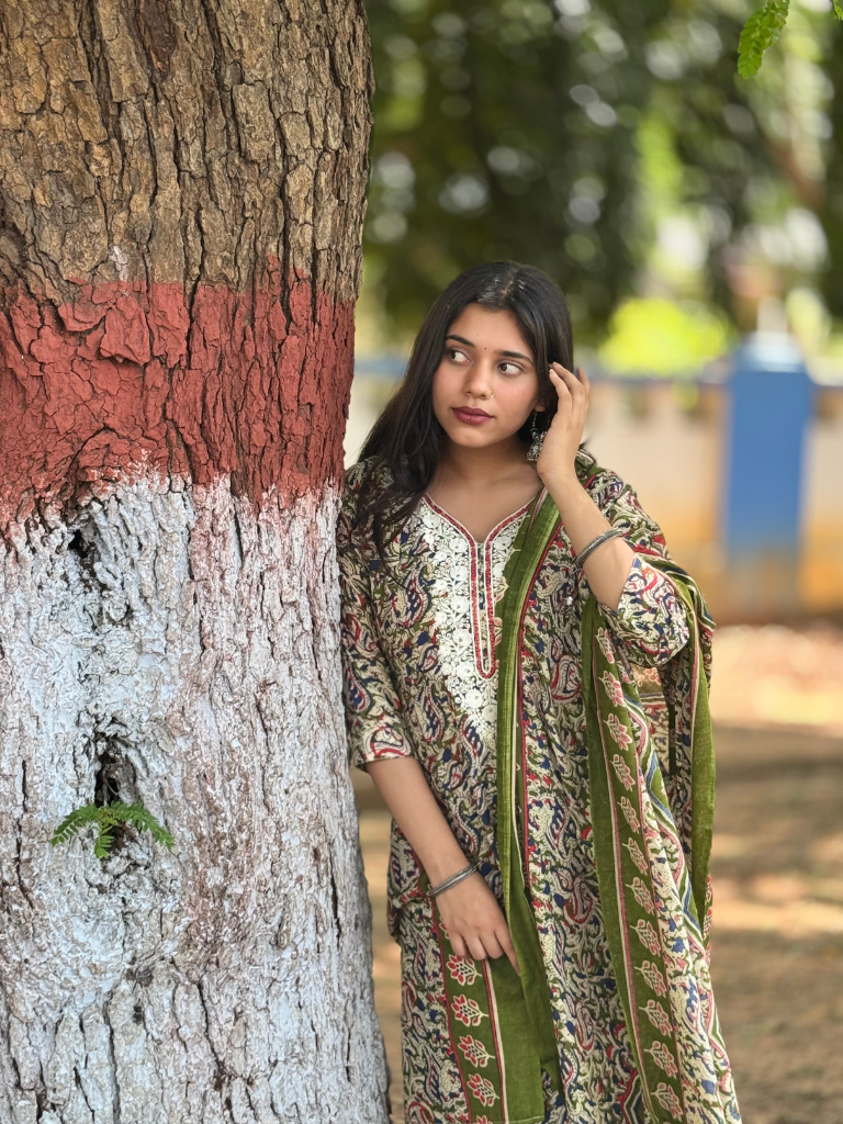 Nirubha Kalamkari green