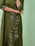 Madhina green embroided